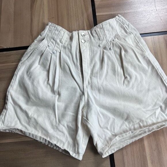 Love Tree Paper-bag Waist Denim Shorts Medium Khaki‎ Tan size large - Picture 1 of 9